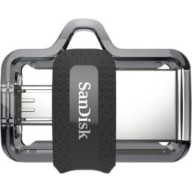 Pendrive SanDisk Ultra Dual Drive 64GB microUSB USB 3.0 SDDD3-064G-G46 - Kolor srebrny, Szary