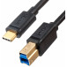 Kabel Unitek USB-C / USB-B 3.0 C14096BK-2M - 2 m, 5 Gbps, Czarny