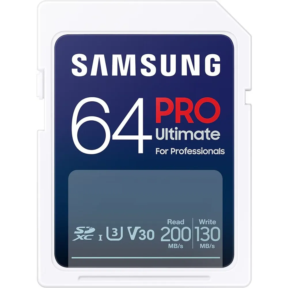 Karta pamięci Samsung PRO Ultimate SDXC 64GB UHS-I U3 MB-SY64S/WW - Niebieska
