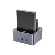 Obudowa na dysk Unitek 10Gbps Dual-Bay SATA Docking Station Y-3027GY01-EU - dyski 2,5", 3,5", M.2 2280, Szara