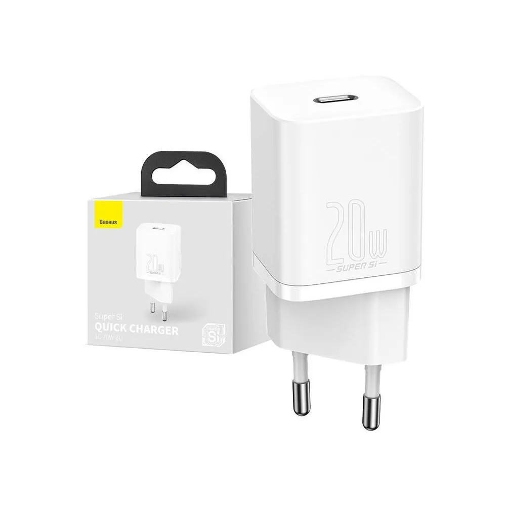 Ładowarka sieciowa Baseus Super Si Quick Charger 1C CCSUP-B02 - USB-C, 20W, Biała