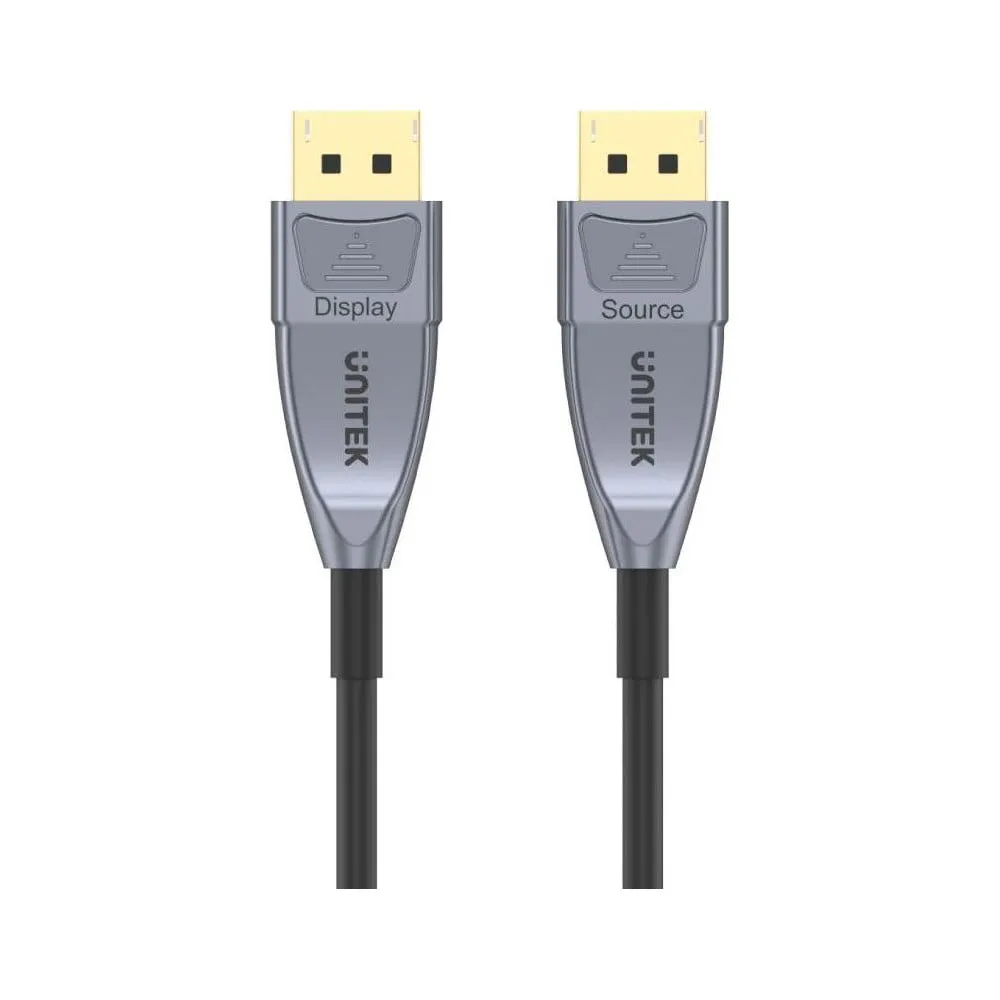 Kabel Unitek DisplayPort 1.4 AOC 8K C1616GY, 10 m, Kolor srebrny, Kolor złoty, Czarny | Sklep ITnes.pl, IT for BUSINESS