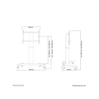 Stojak podłogowy Neomounts by Newstar Motorised Mobile Floor Stand 42-100" PLASMA-M2250BLACK - VESA 200x200, Czarny