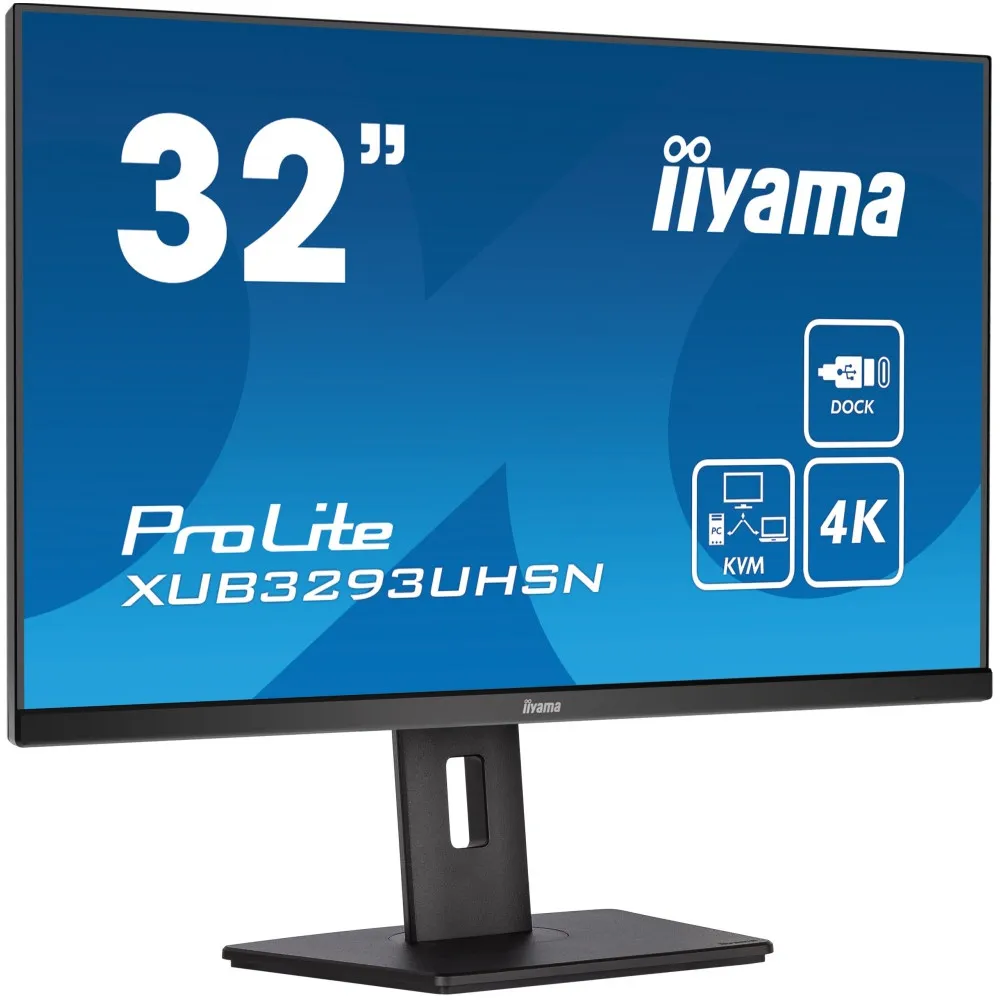 Zdjęcie produktu Monitor iiyama ProLite XUB3293UHSN-B5 - 31,5"/3840x2160 (4K)/60Hz/IPS/4 ms/USB-C/Czarny