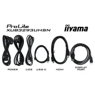 Monitor iiyama ProLite XUB3293UHSN-B5, 31,5", 3840x2160 (4K), 60Hz, IPS, 4 ms, USB-C, Czarny | Sklep ITnes.pl, IT for BUSINESS