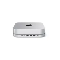 Replikator portów USB-C Satechi Aluminum Hub do Mac Mini ST-ABHFS - USB-C, 3x USB-A, microSD i SD, Audio, Srebrny