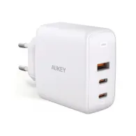 Ładowarka sieciowa AUKEY Omnia Mix PA-B6S WHITE 90W - 2x USB-C, 1x USB-A, Power Delivery 3.0, Biała