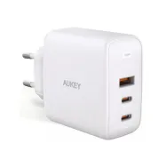 Ładowarka sieciowa AUKEY Omnia Mix PA-B6S WHITE 90W - 2x USB-C, 1x USB-A, Power Delivery 3.0, Biała