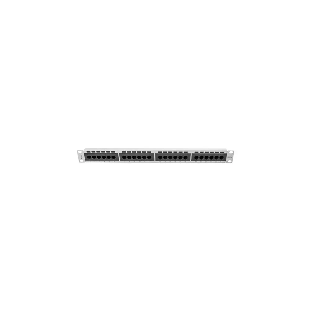 Lanberg PATCH PANEL 24 PORT 1U KAT.5E SZARY - PPU5-1024-S | Sklep ITnes.pl - IT for BUSINESS
