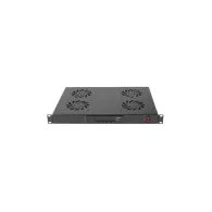 Lanberg PANEL WENTYLACYJNY LCD POZIOMY 1U Z TERMOSTATEM DO SZAF 19" 4 WENTYLATORY 230V CZARNY - AK-1503-B | Sklep ITnes.pl - IT 