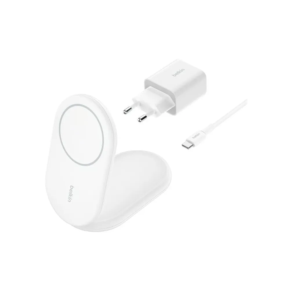 Ładowarka indukcyjna Belkin Magnetic Foldable Wireless Charger with Qi2 15W WIB007VFWH - Biała