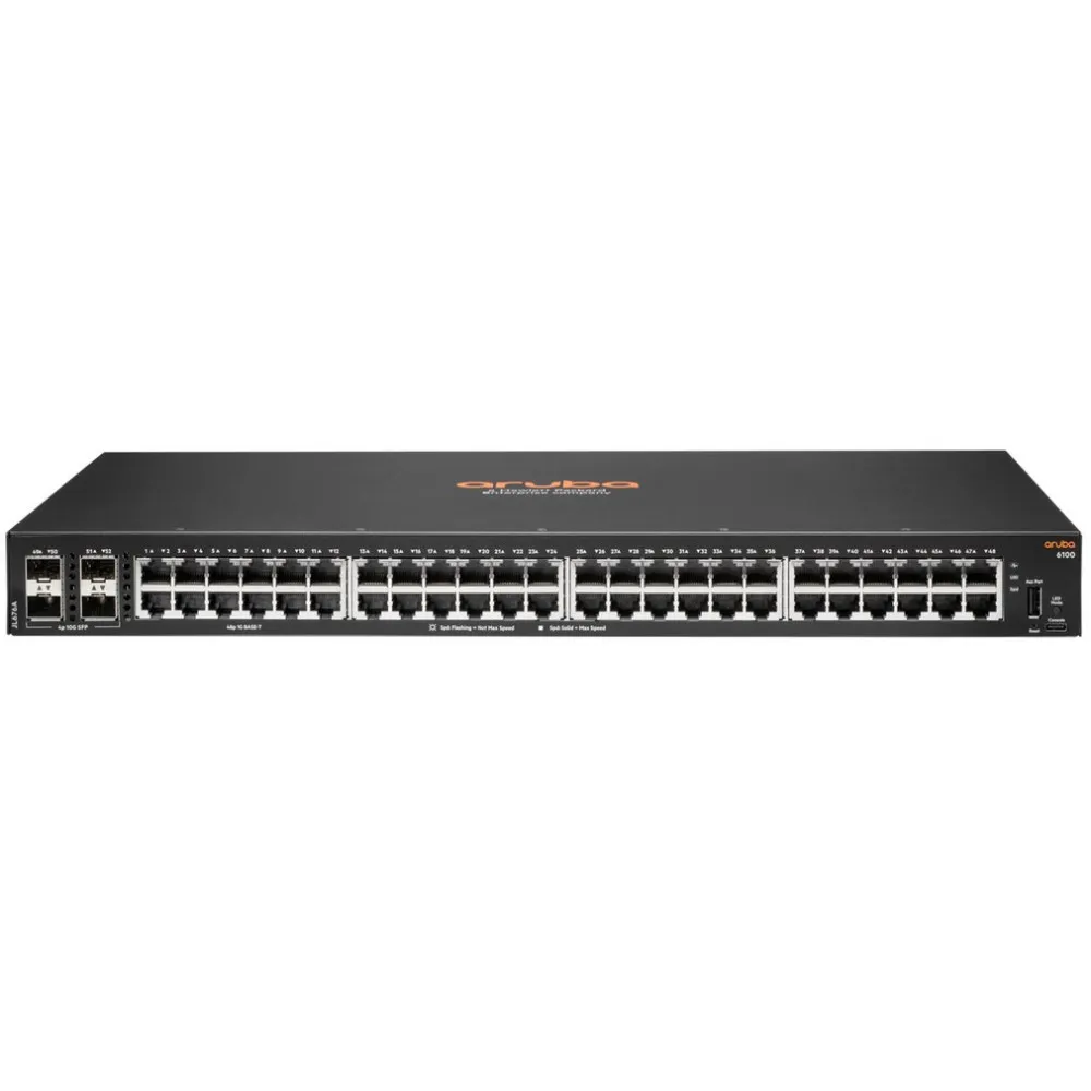 Switch zarządzalny HPE Aruba 6100 JL676A, 48x 100|1000Mbps RJ45, 4x 1|10Gbps SFP+ | Sklep ITnes.pl, IT for BUSINESS