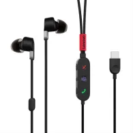 Słuchawki douszne Lenovo Go USB-C ANC 4XD1C99220 - Czarne