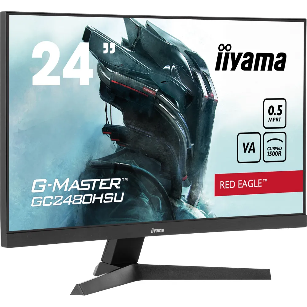 Monitor iiyama G-MASTER GC2480HSU-B1 - 23,6"/1920x1080 (Full HD)/180Hz/zakrzywiony/VA/FreeSync/HDR/0,5 ms/Czarny - zdjęcie