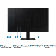 Monitor Samsung ViewFinity S6 S60D LS27D600EAUXEN, 27", 2560x1440 (QHD), 100Hz, IPS, FreeSync, HDR, 5 ms, pivot, Czarny | Sklep 