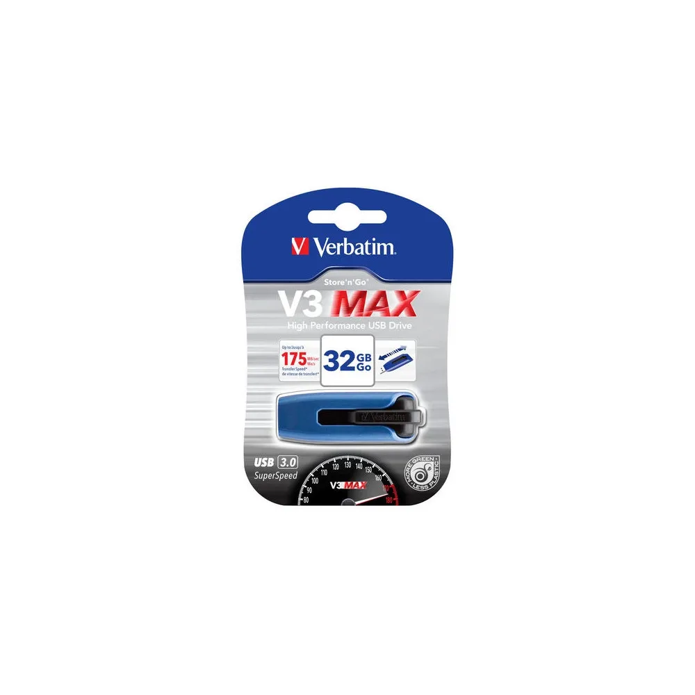 Verbatim 49806 PENDRIVE VERBATIM 32GB V3 MAX USB 3.0 | Sklep ITnes.pl - IT for BUSINESS