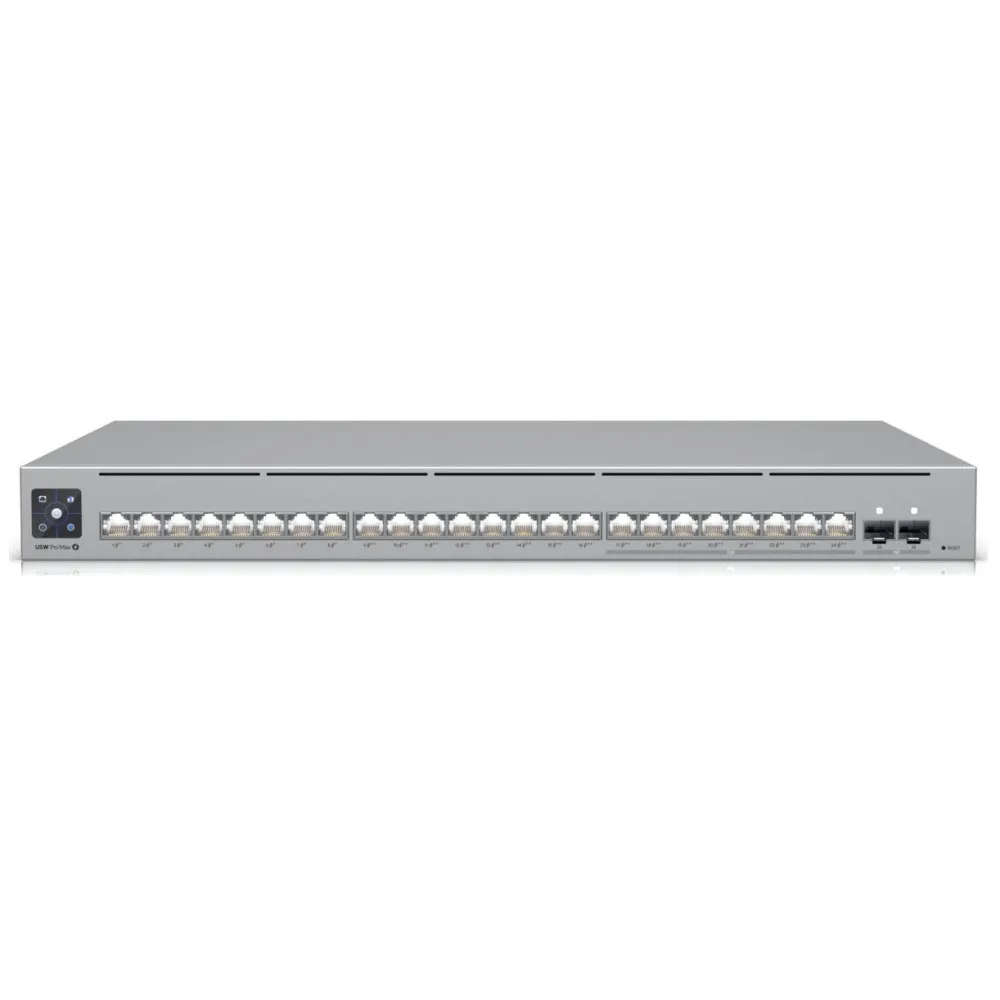 Switch zarządzalny Ubiquiti USW-PRO-MAX-24-POE-EU, 16x 1GbE RJ45, 8x 2,5GbE RJ45, 2x 10GbE SFP+, POE 400W | Sklep ITnes.pl, IT f Switch zarządzalny Ubiquiti USW-PRO-MAX-24-POE-EU, 16x 1GbE RJ45, 8x 2,5GbE RJ45, 2x 10GbE SFP+, POE 400W | Sklep ITnes.pl, IT f
