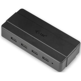 Hub i-tec 4x USB-A 3.0 + Power Adapter U3HUB445 - 4 porty, Czarna