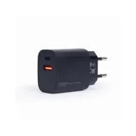Ładowarka sieciowa Gembird 18W USB-A USB-C TA-UQC3-03 - Czarna