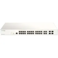 Switch zarządzalny D-Link DBS-2000-28P, 24x 10|100|1000Mbps, 4x combo 1000Mbps RJ45|SFP, POE+ 193W, Nuclias Cloud Management | S