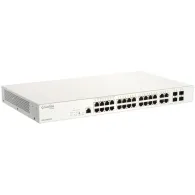 Switch zarządzalny D-Link DBS-2000-28P, 24x 10|100|1000Mbps, 4x combo 1000Mbps RJ45|SFP, POE+ 193W, Nuclias Cloud Management | S