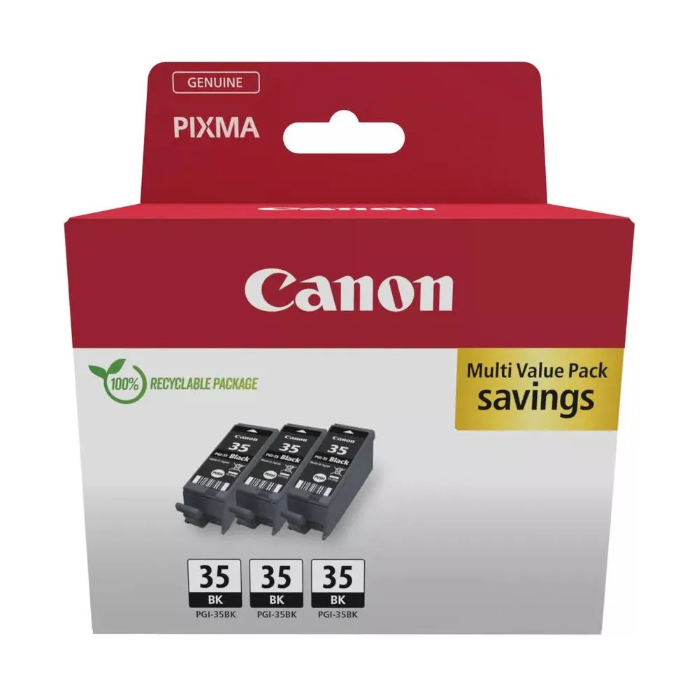 Wielopak tuszów Canon PGI-35 Black 1509B028 - Oryginał, 573 stron