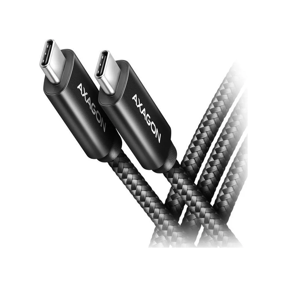 Kabel AXAGON USB-C USB4 BUCM4X-CM10AB, Thunderbolt 4, 40Gb|s, 1m, PD 240W, 8K 60Hz, Czarny | Sklep ITnes.pl, IT for BUSINESS