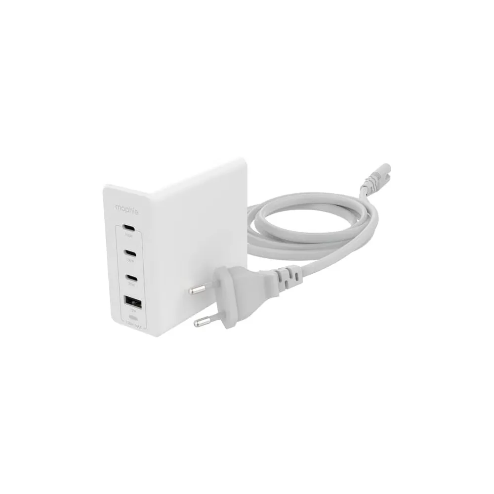 Ładowarka sieciowa ZAGG Mophie GaN speedport 409909309 - 120W, 3x USB-C, 1x USB-A, Biała