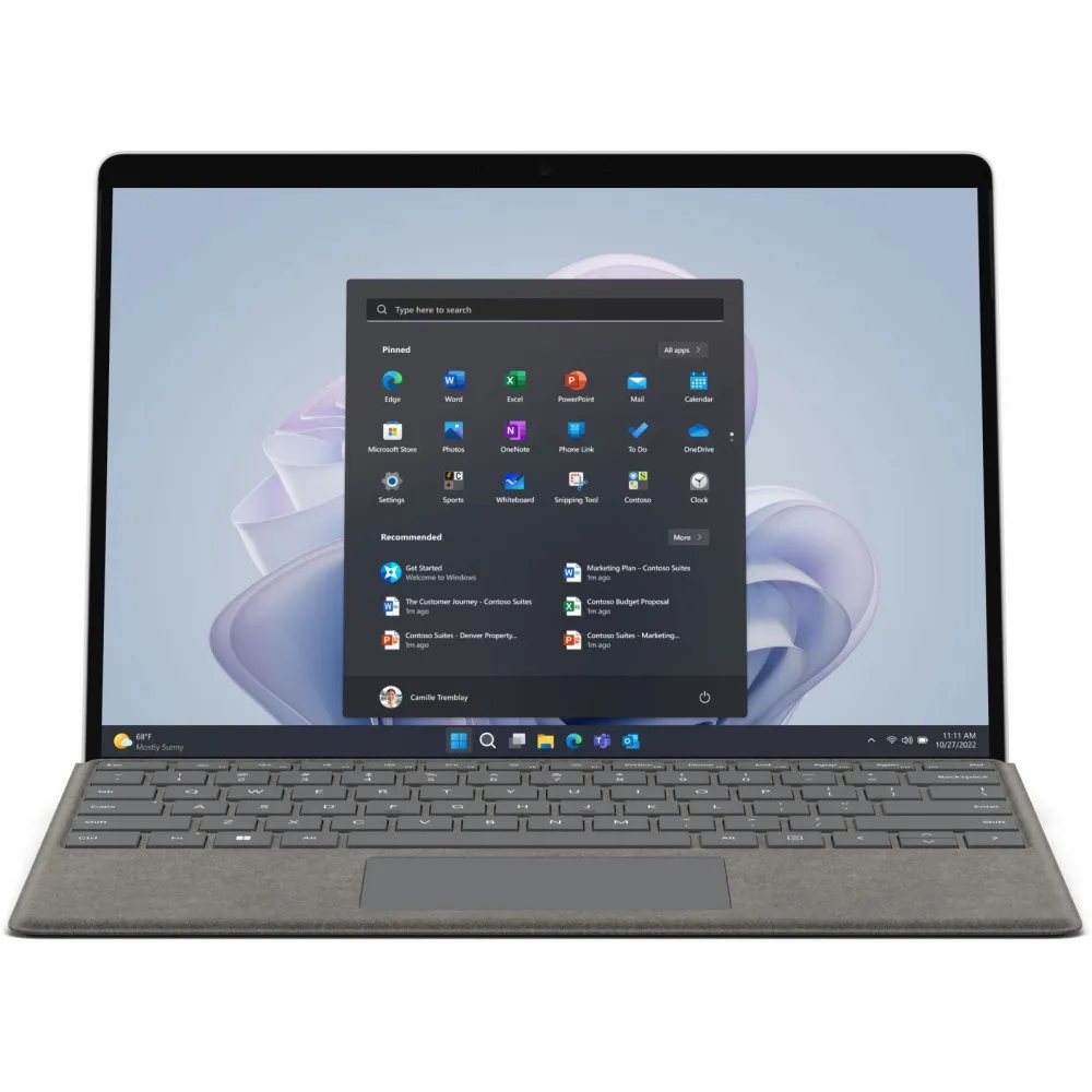 Zdjęcie produktu Tablet Microsoft Surface Pro 9 QKV-00004 - i7-1265U/13" 2880x1920/1TB/RAM 16GB/Platynowy/Kamera 10+5Mpix/Windows 11 Pro/2AE