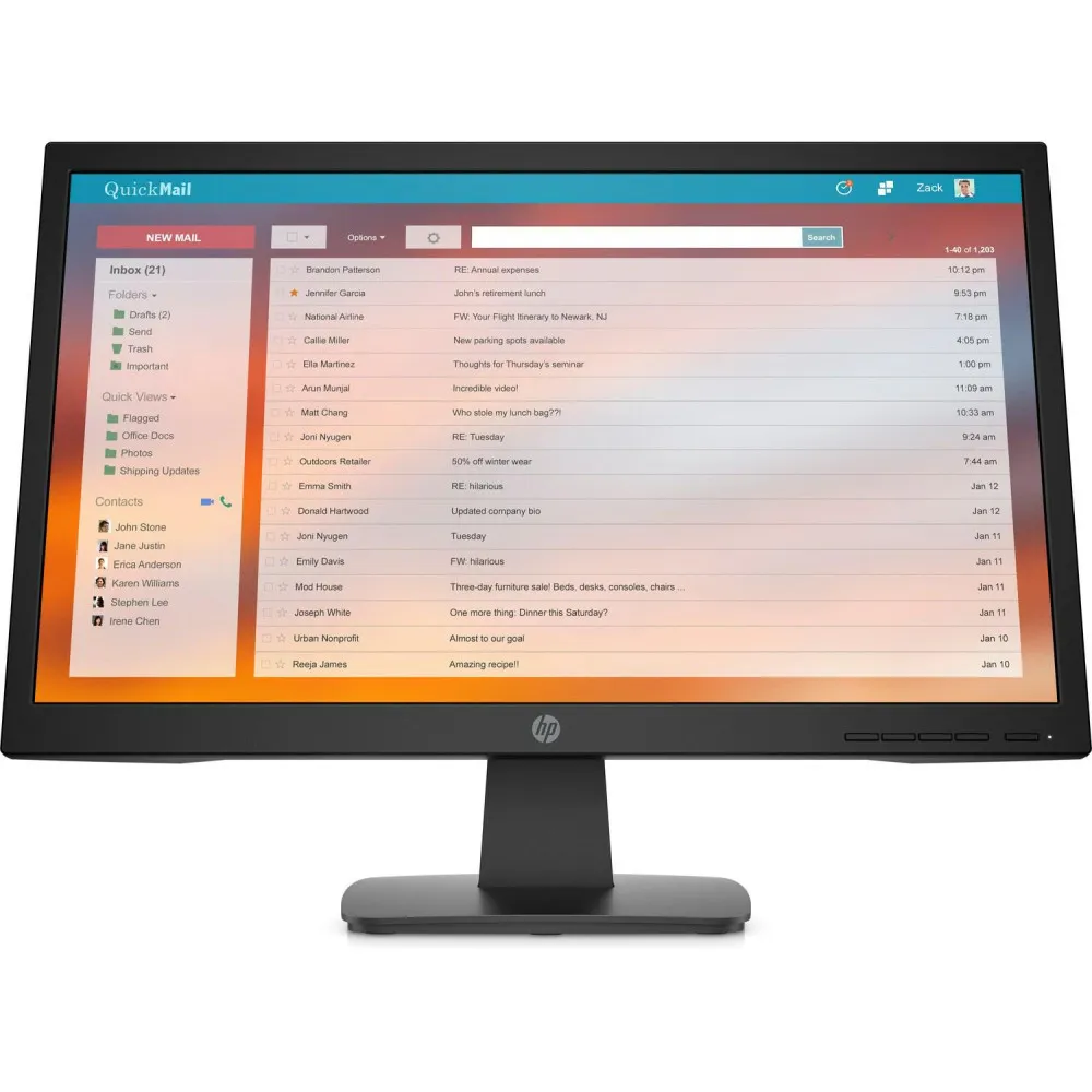 Monitor HP P22v G4 9TT53AA, 22", 1920x1080 (FHD), 60Hz, TN, 5 ms, Czarny | Sklep ITnes.pl, IT for BUSINESS