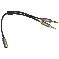 Kabel Unitek Cable miniJack 3,5mm Y-C957ABK, 20 cm, Czarny | Sklep ITnes.pl, IT for BUSINESS