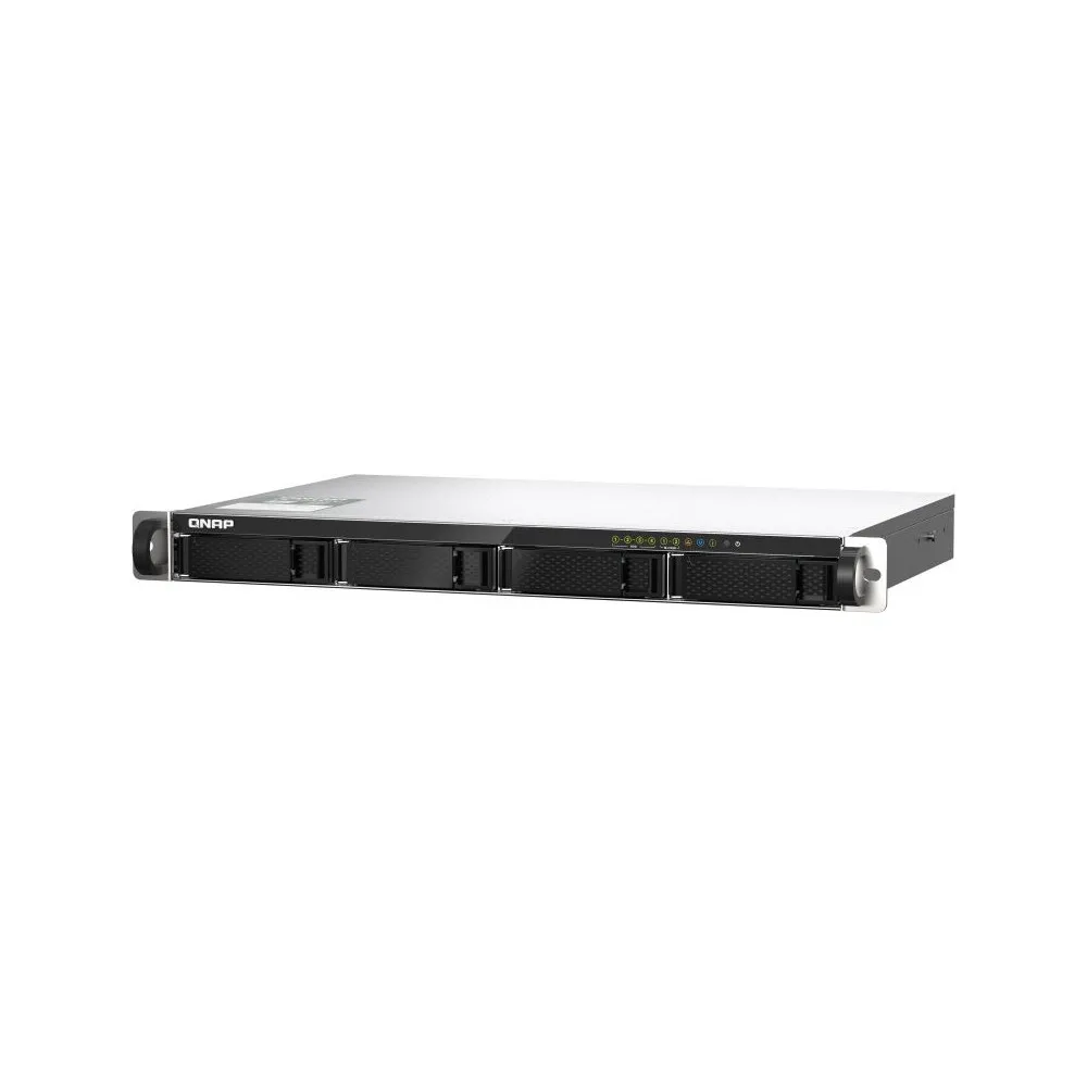 Serwer NAS QNAP Rack TS-435XEU-4G - Rack (1U)/Marvell OCTEON TX2 CN9130/CN9131 ARMv8 Cortex-A72/4 GB RAM/4 wnęki/3 lata CI - zdjęcie