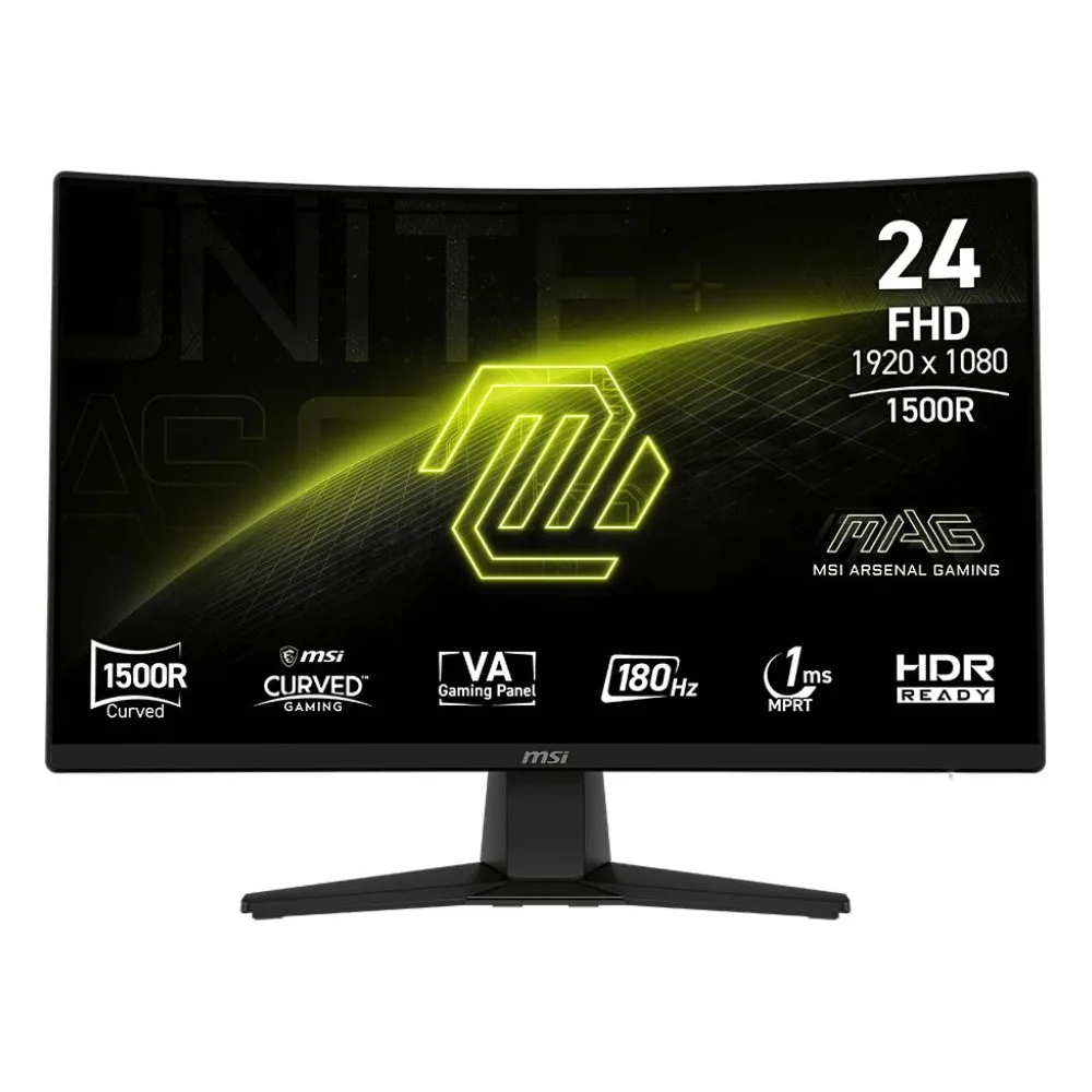 Monitor MSI MAG 242C, 23,8", 1920x1080 (FHD), 165Hz, zakrzywiony, VA, 4 ms, Czarny | Sklep ITnes.pl, IT for BUSINESS
