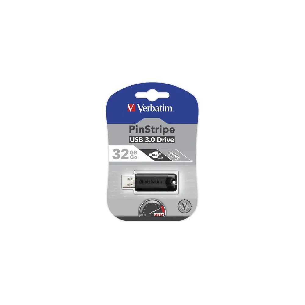 Verbatim 49317 PENDRIVE VERBATIM 32GB PINSTRIPE USB 3.0 | Sklep ITnes.pl - IT for BUSINESS