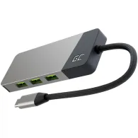 Replikator portów Green Cell Connect USB-C 7-in-1 HUBGC01 - 3x USB 3.1, 1x USB-C PD 85W, 1x HDMI 4K 60Hz, RJ-45, SD i microSD