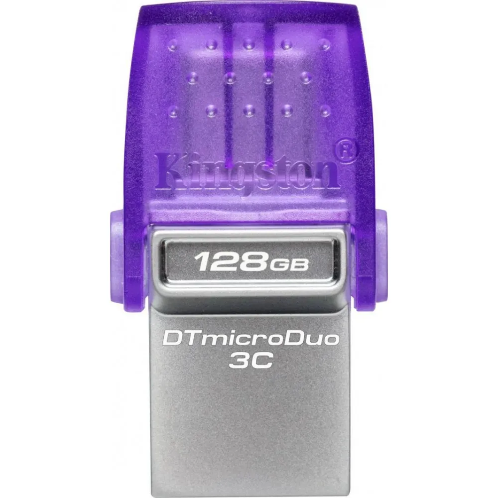 Pendrive Kingston Data Traveler MicroDuo 3C G3 128GB USB-A/USB-C DTDUO3CG3/128GB - Kolor srebrny, filetowy | Sklep ITnes.pl - IT
