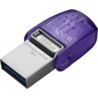 Pendrive Kingston Data Traveler MicroDuo 3C G3 128GB USB-A/USB-C DTDUO3CG3/128GB - Kolor srebrny, filetowy | Sklep ITnes.pl - IT