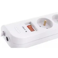 Listwa antyprzepięciowa Belkin F9E400FR1M - 4 gniazda, 1 m, Biała