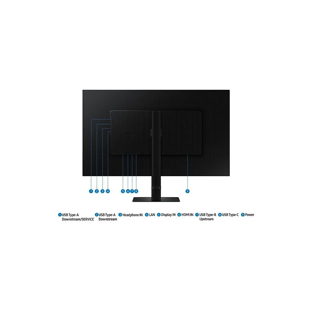 Monitor Samsung ViewFinity LS32D800UAUXEN - 32"/3840x2160 (4K)/60Hz/VA/HDR/5 ms/pivot/USB-C/Czarny - zdjęcie