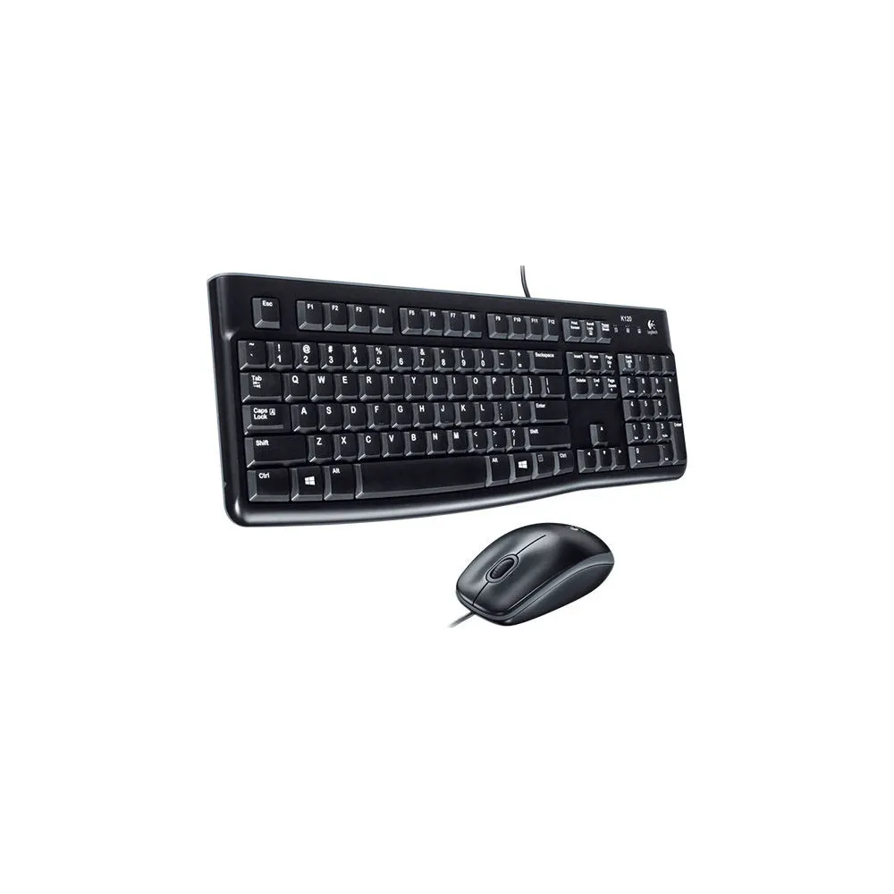 Zestaw klawiatura i mysz Logitech MK120 US 920-002562 - Układ amerykański, Czarny