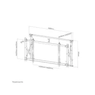 Uchwyt ścienny Neomounts by Newstar Flat Screen Wall Mount for video walls 32-55" LED-VW1750BLACK - Czarny