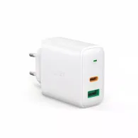Ładowarka sieciowa AUKEY Focus Mix 30W PA-D1 WHITE - 1x USB-A, 1x USB-C, Power Delivery 5,4A 30W, Biała