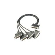 Kabel MOXA Serial M44 męski do 4x DB25 męski CBL-M44M25X4-50 - 50 cm, do kart CP-114EL, Czarny