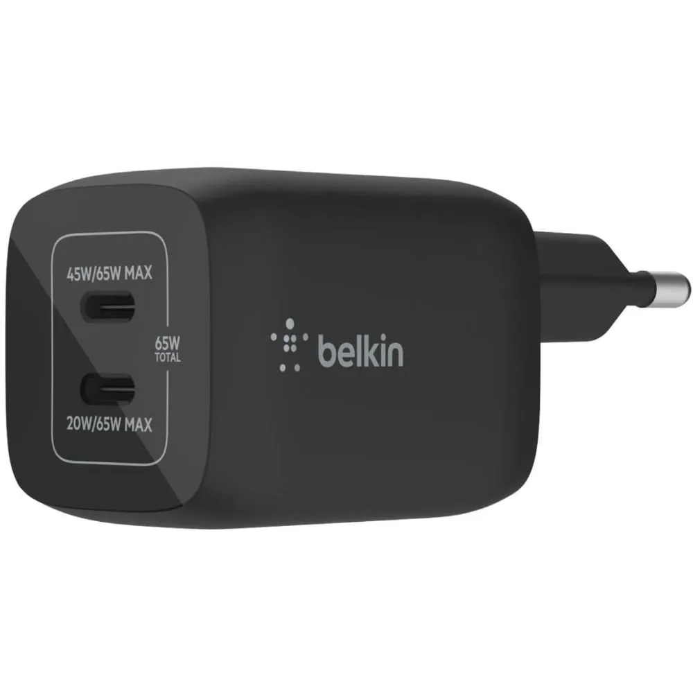 Ładowarka sieciowa Belkin 65W Dual USB-C Charger Universal WCH013VFBK | Sklep ITnes.pl - IT for BUSINESS
