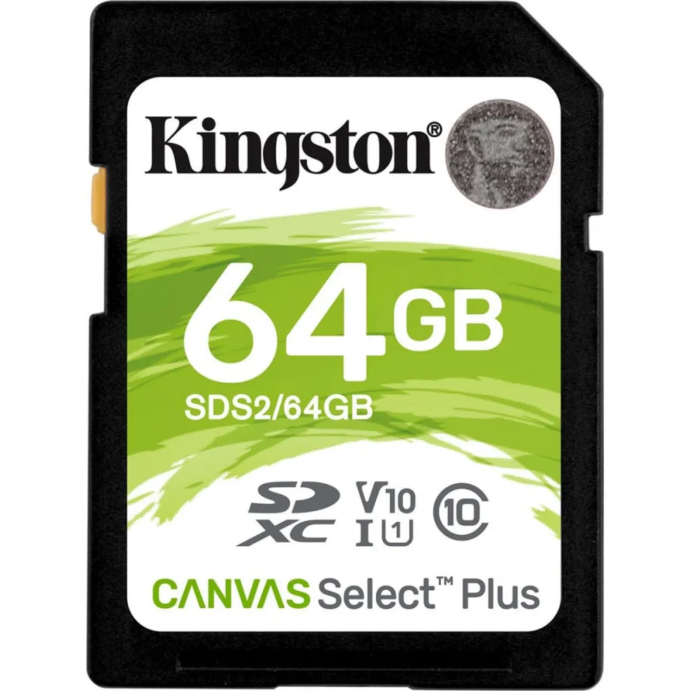 Karta pamięci Kingston SD 64GB Canvas Select Plus R100MB/s SDS2/64GB - Czarna | Sklep ITnes.pl - IT for BUSINESS