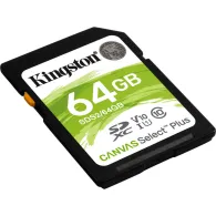 Karta pamięci Kingston SD 64GB Canvas Select Plus R100MB/s SDS2/64GB - Czarna | Sklep ITnes.pl - IT for BUSINESS