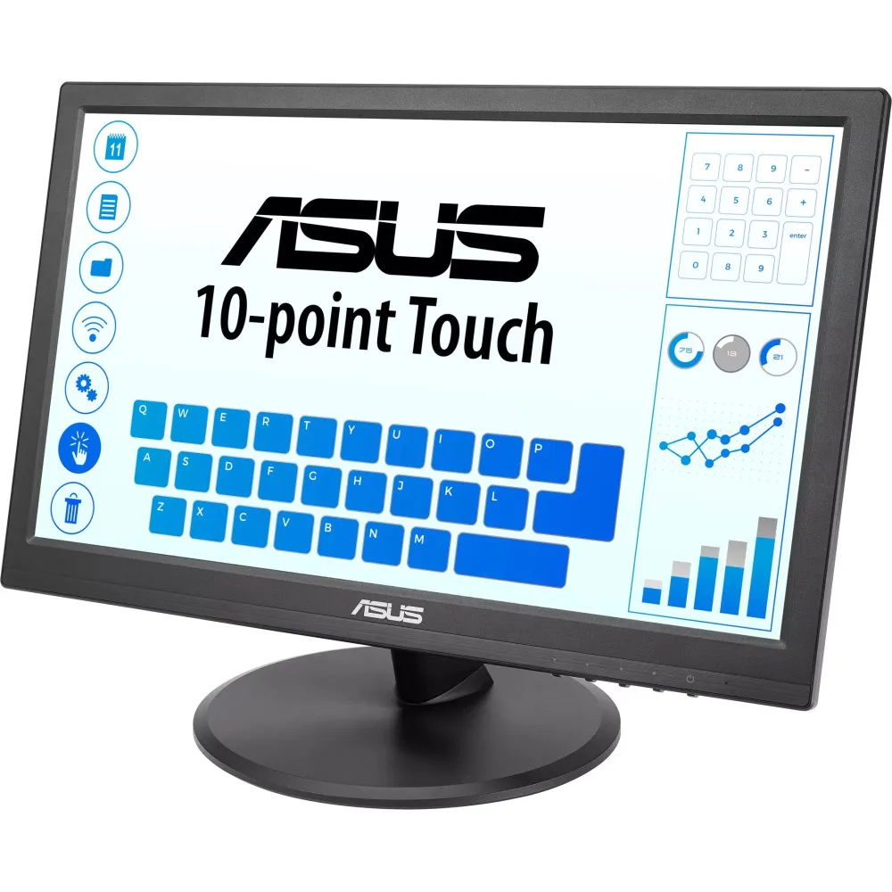 Monitor ASUS Touch VT169HE - 15,6"/1920x1080 (Full HD)/60Hz/IPS/5 ms/dotykowy/Czarny - zdjęcie