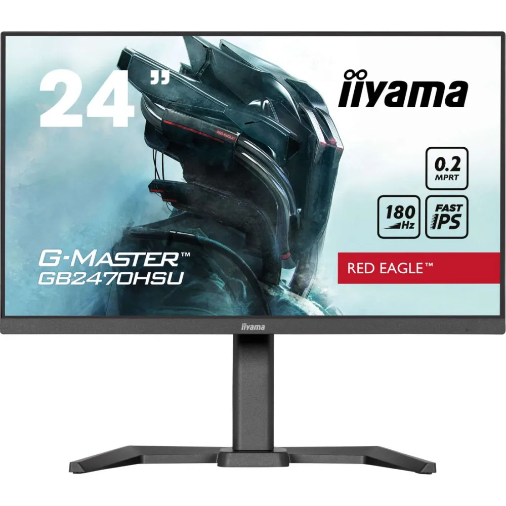 Monitor iiyama G-MASTERGB2470HSU-B6, 23,8", 1920x1080 (FHD), 180Hz, IPS, 0,200 ms, pivot, Czarny | Sklep ITnes.pl, IT for BUSINE