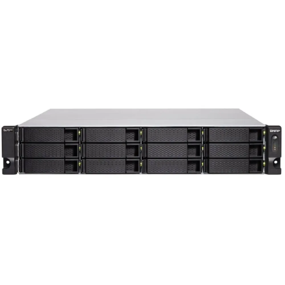 Serwer NAS QNAP Rack TS-H1283XU-RP-E2136-1Q, Rack (1U), Intel Xeon E-2136, 32GB RAM, 64TB, 12 wnęk, hot-swap, 3 lata Carry-in | 