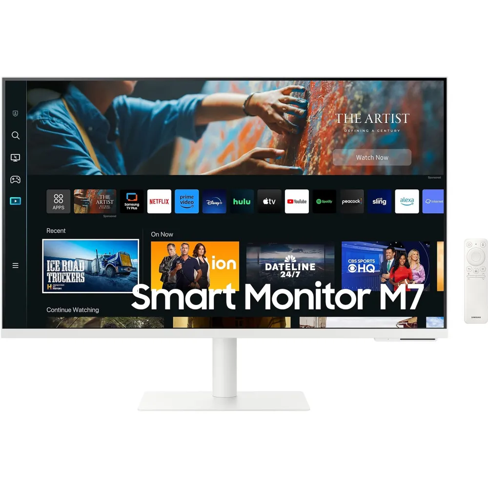 Monitor Samsung Smart M7 LS27CM703UUXDU, 27", 3840x2160 (4K), 60Hz, VA, HDR, 4 ms, pivot, USB-C, Biało-czarny | Sklep ITnes.pl, 